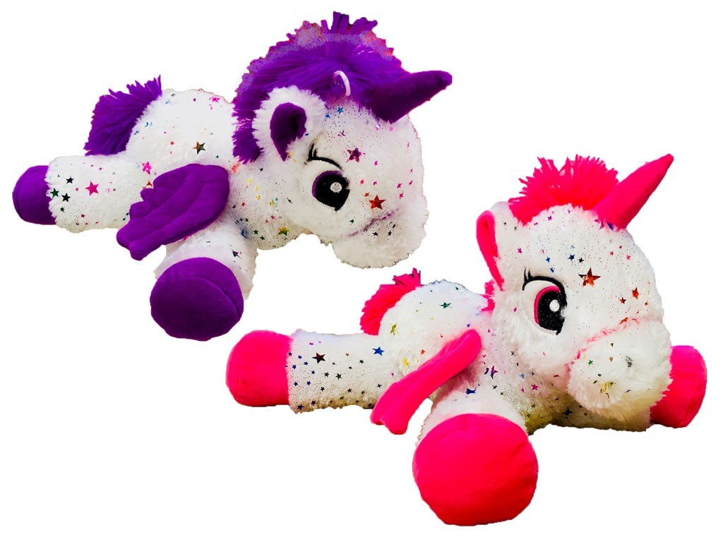 GROSSE PELUCHE LICORNE ALLONGEE 80CM MJ8863 6