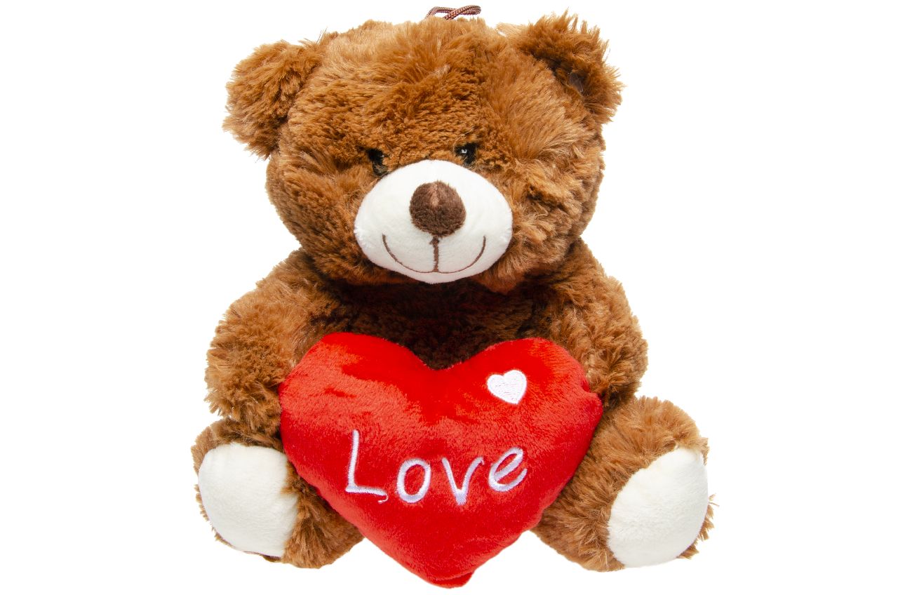 PELUCHE OURS COEUR 23 CM LG1854