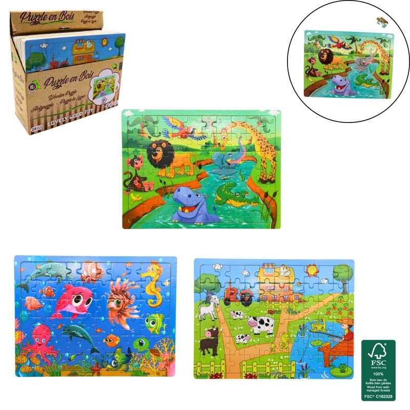 PUZZLE 60 PCS BOIS (BG40102) 24/96