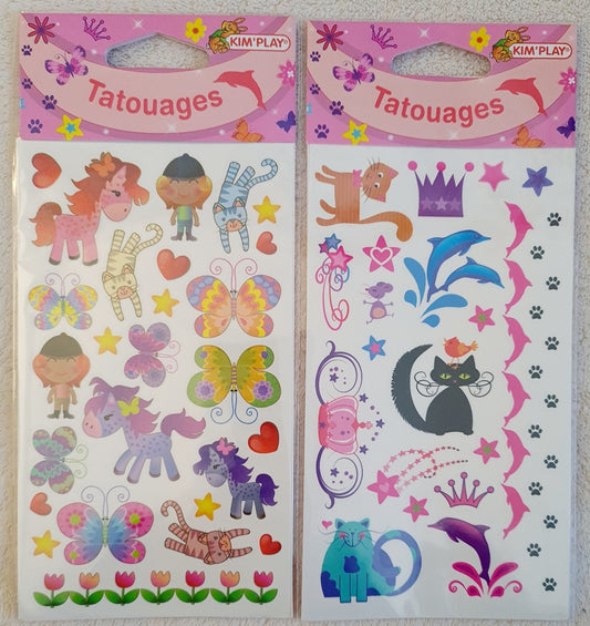 TATOUAGES FILLES 3A X24PCS (CO427)