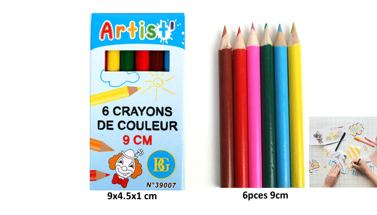 CRAYON DE COULEURS 9CMS (BG39007) 24/120/960