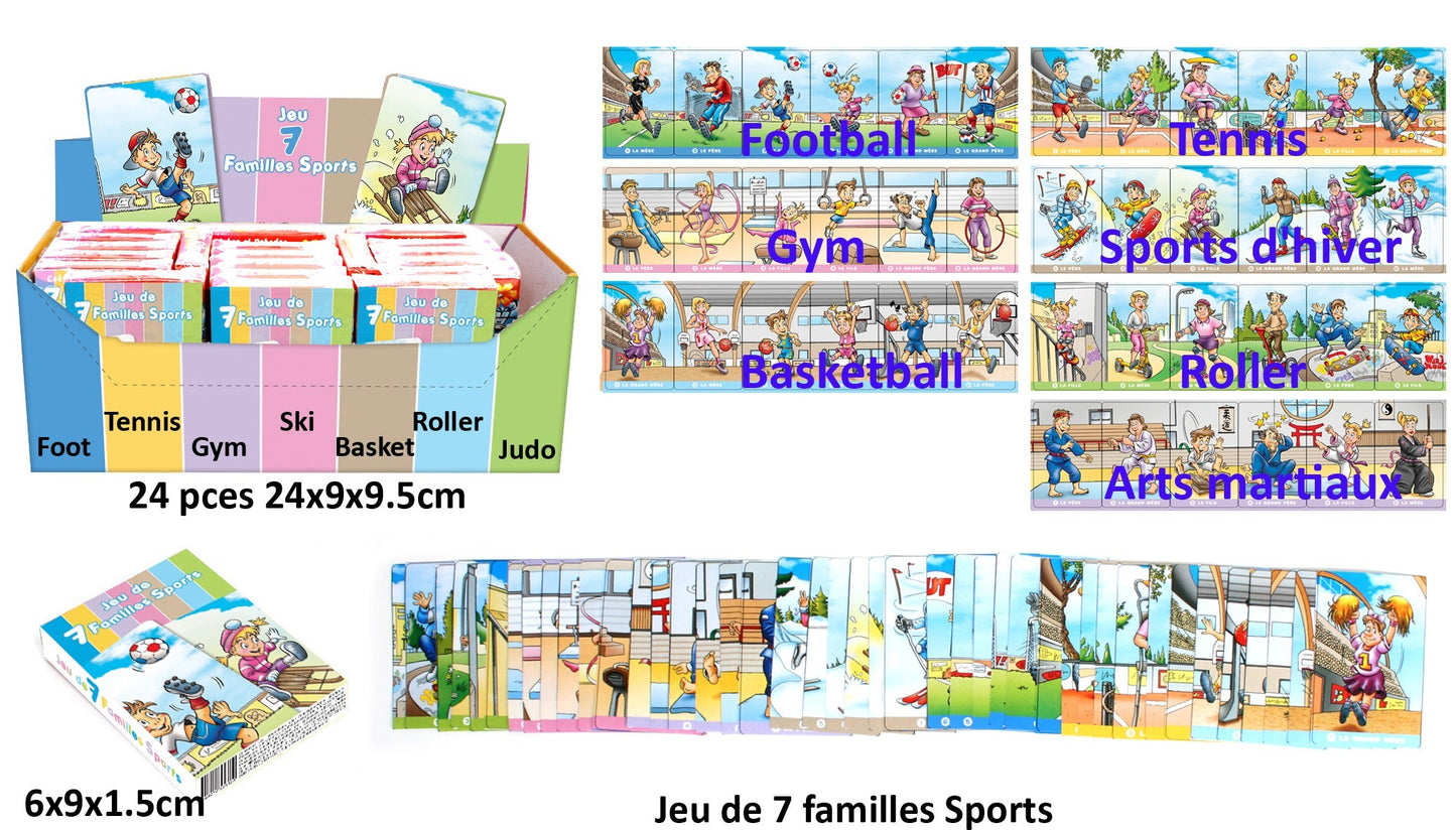 JEU DE 7 FAMILLES SPORT (BG25123) 24/144/288